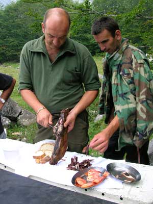 Smoked goat.
